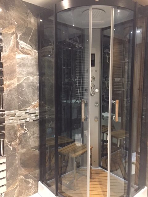 Completed residential bathroom installation work
