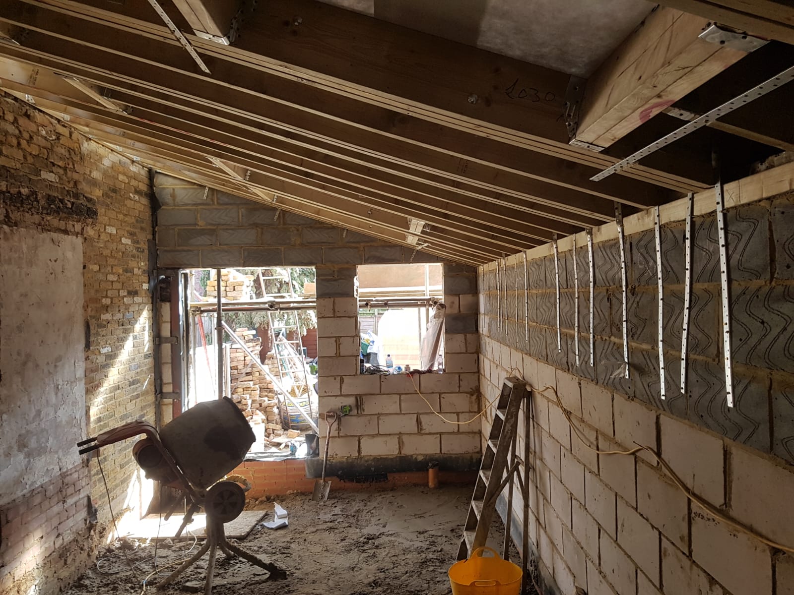 Interior view of completed residential house extension by A&B London Construction